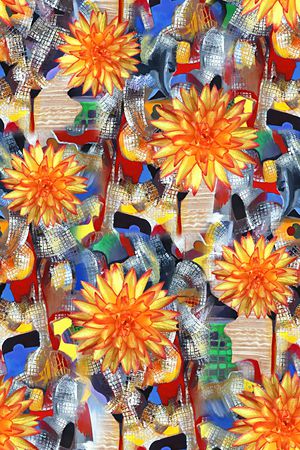 花卉印花华亿平台图片