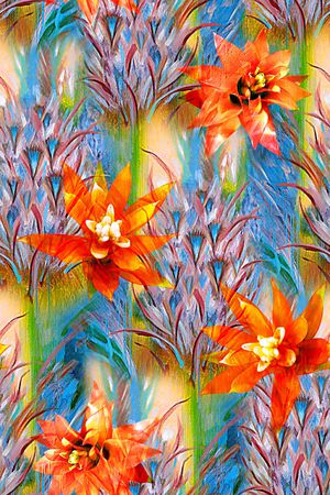 花卉印花华亿平台图片