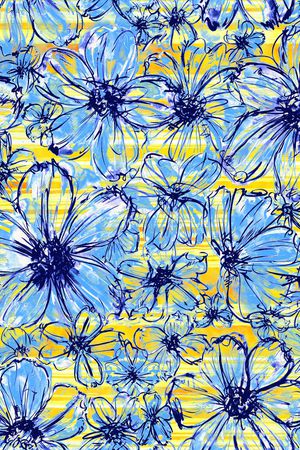 大花朵印花华亿平台图片