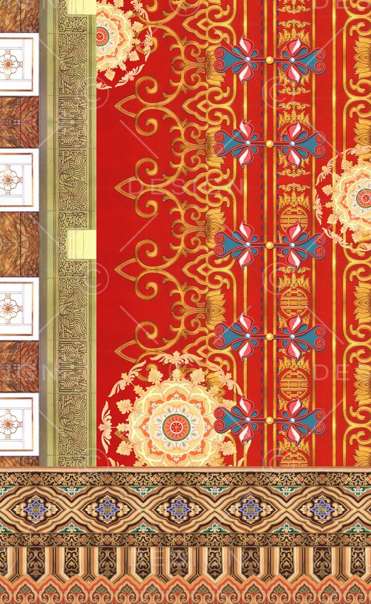 中国风印花华亿平台图片