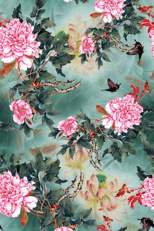 中国风印花华亿平台图片