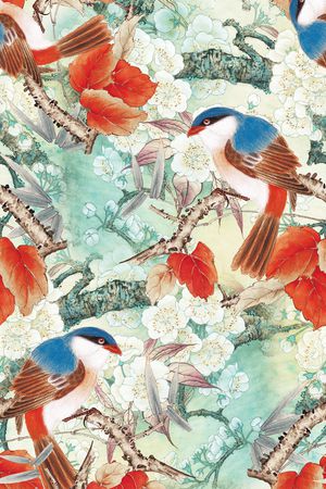 中国风印花华亿平台图片