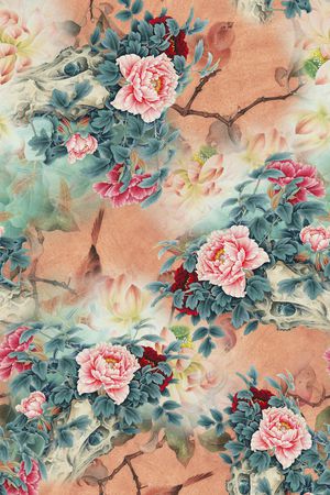 中国风印花华亿平台图片