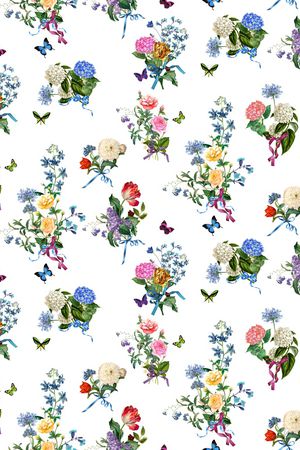 复古花卉印花华亿平台图片