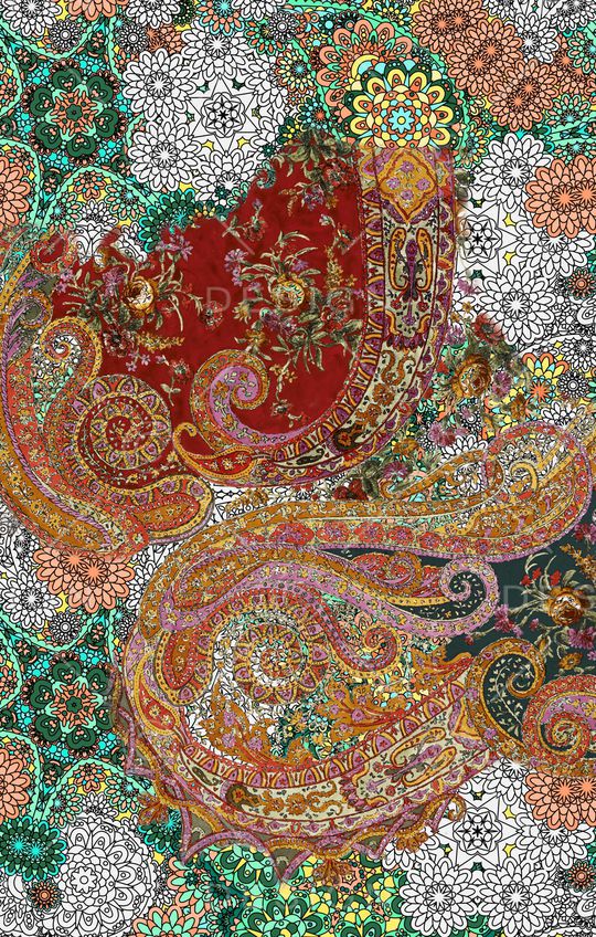 花纹印花华亿平台图片