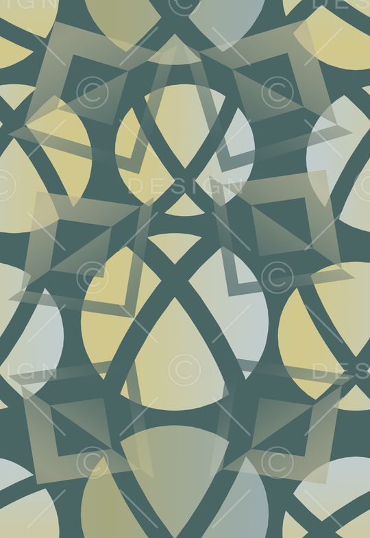 几何图案印花华亿平台图片