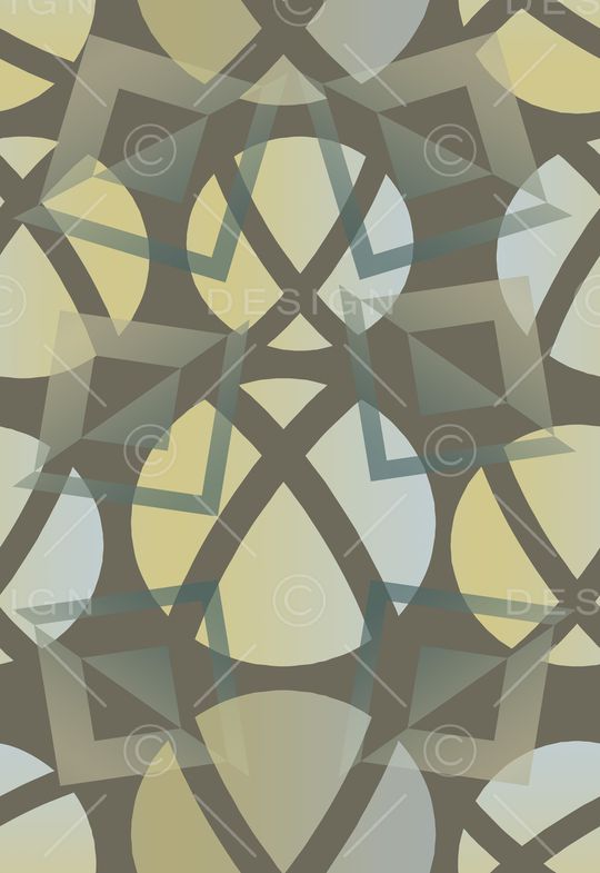 几何图案印花华亿平台图片