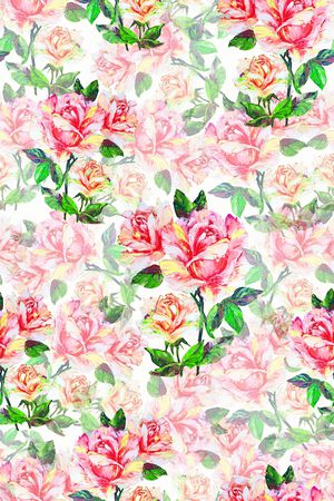 手绘花卉印花华亿平台图片