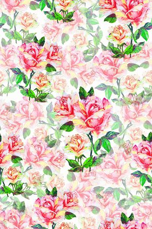 手绘花卉印花华亿平台图片