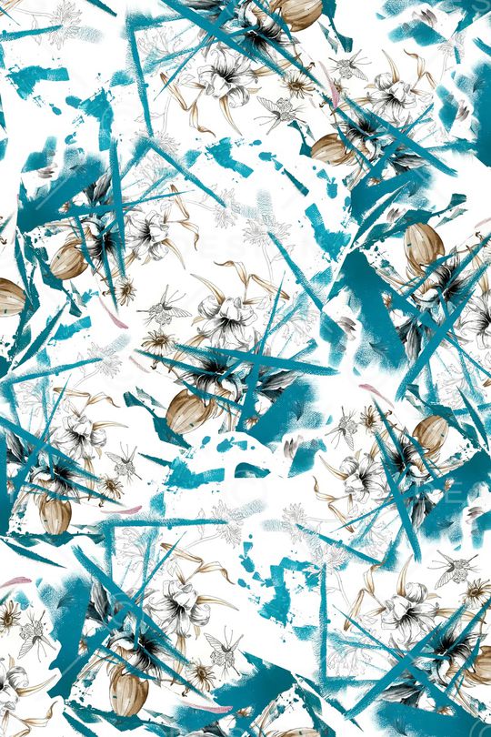 不规则几何印花华亿平台图片