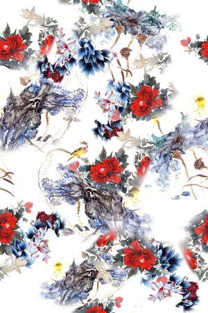 花卉印花华亿平台图片