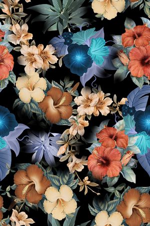 花卉印花华亿平台图片