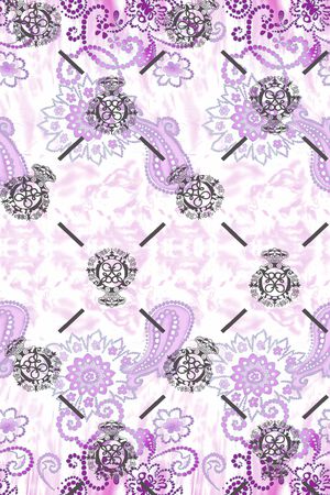 手绘水彩印花华亿平台图片