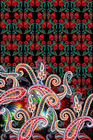 手绘印花华亿平台图片