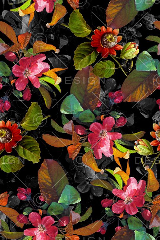 花卉印花华亿平台图片