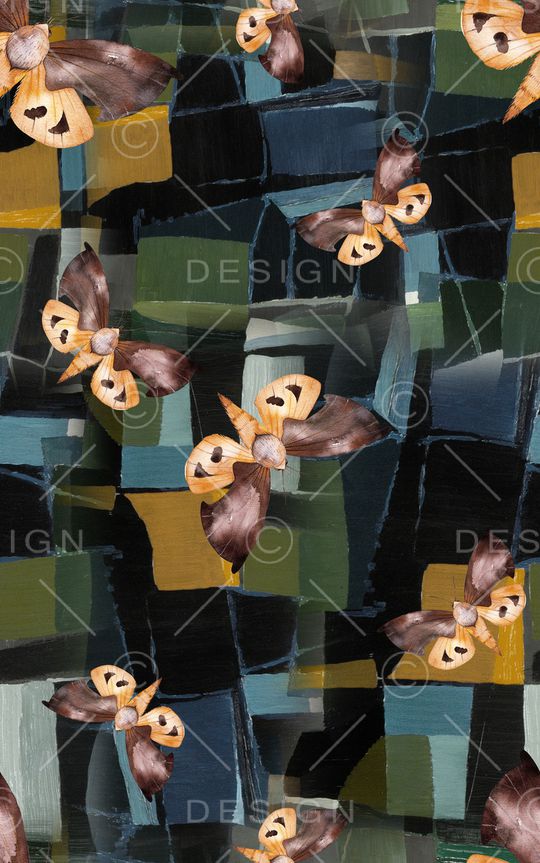 蝴蝶印花华亿平台图片