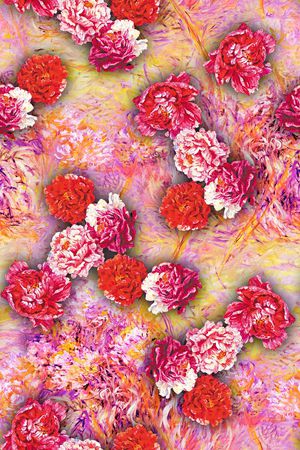 花卉印花华亿平台图片