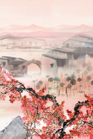 中国风印花华亿平台图片