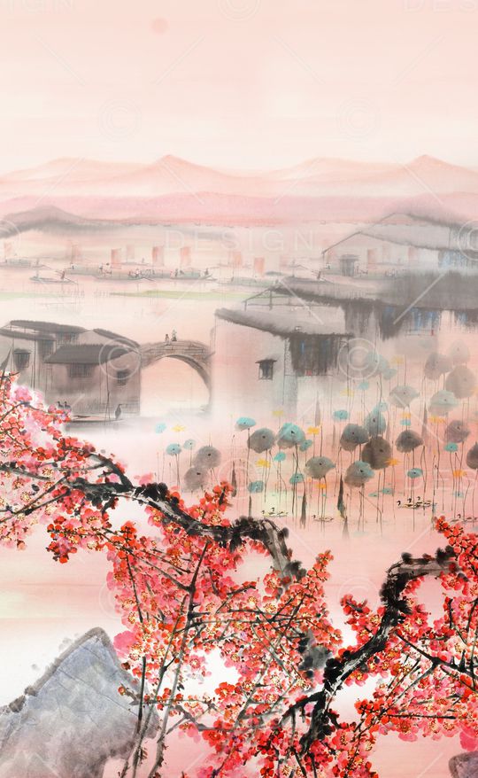 中国风印花华亿平台图片