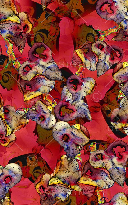 破碎花卉印花华亿平台图片