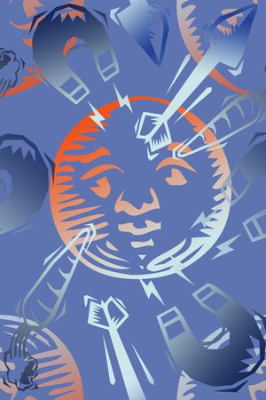 几何图案渐变印花华亿平台图片