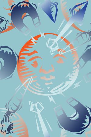 几何图案渐变印花华亿平台图片