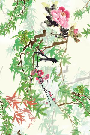 中国风印花华亿平台图片