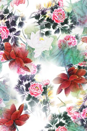 中国风印花华亿平台图片