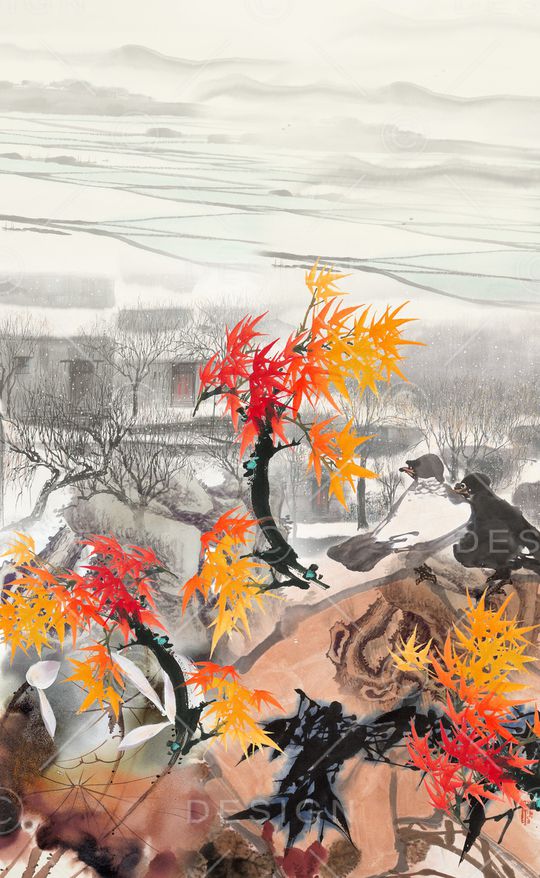 中国风印花华亿平台图片