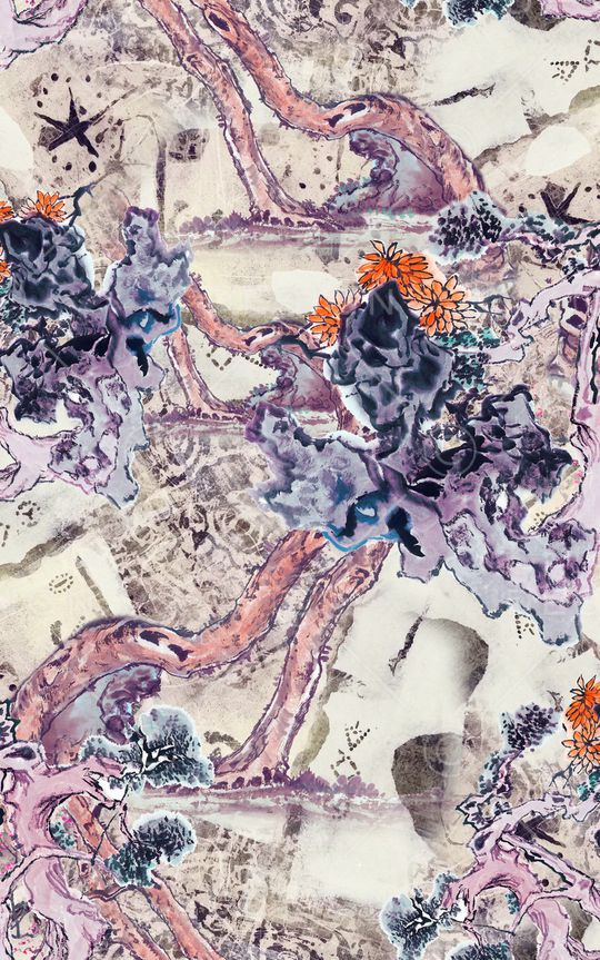 花卉印花华亿平台图片