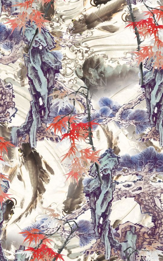 花卉印花华亿平台图片