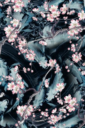 花卉印花华亿平台图片