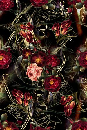 花卉印花华亿平台图片