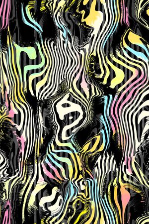 斑马条纹印花华亿平台图片