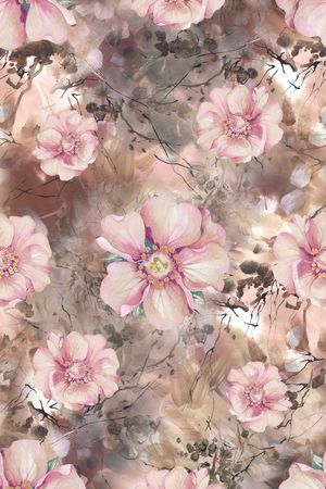 花卉印花华亿平台图片