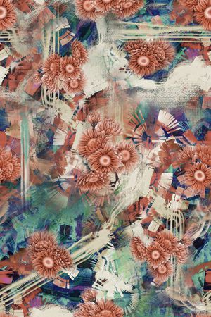 抽象印花华亿平台图片