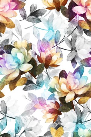 玉兰花印花华亿平台图片