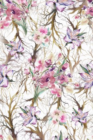 花卉印花华亿平台图片