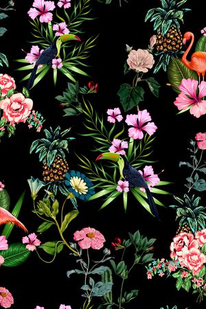 天堂鸟花印花华亿平台图片