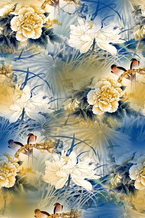 中国风印花华亿平台图片