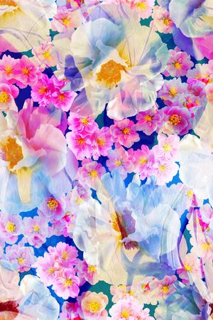 洋阳---花卉印花华亿平台图片