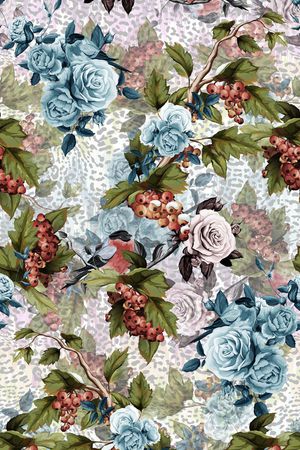 花卉印花华亿平台图片