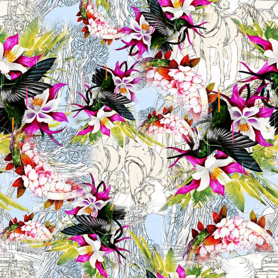 手绘印花华亿平台图片