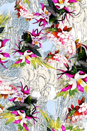 手绘印花华亿平台图片