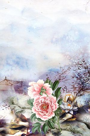 花卉印花华亿平台图片