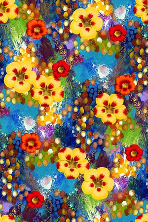 花卉印花华亿平台图片