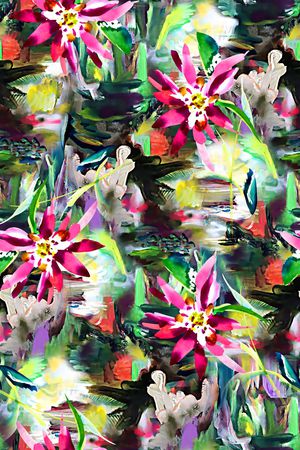 花卉印花华亿平台图片