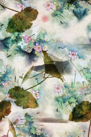 中国风印花华亿平台图片