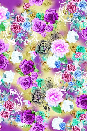 玫瑰印花华亿平台图片