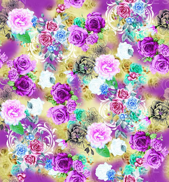 玫瑰印花华亿平台图片